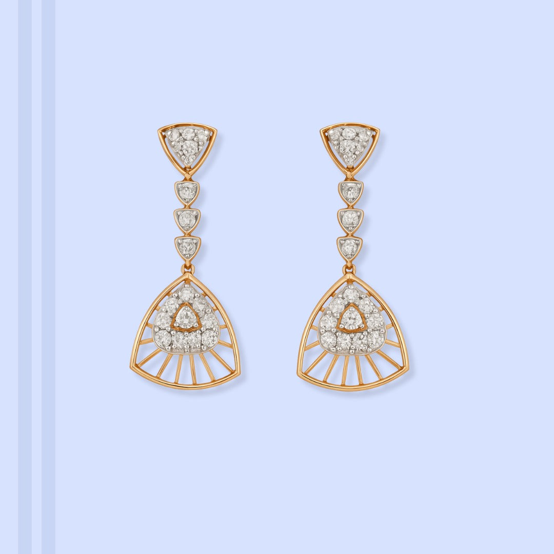 Orlean Drop Diamond Earrings