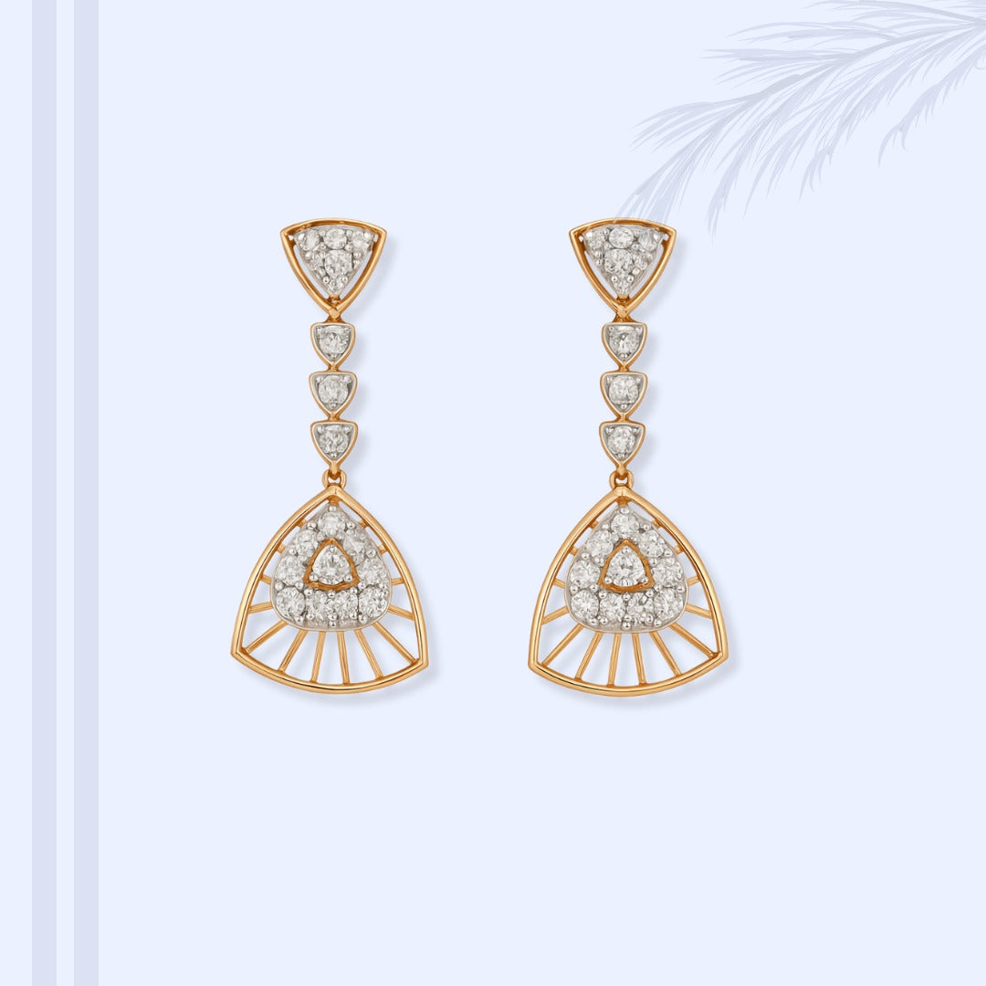 Orlean Drop Diamond Earrings